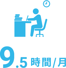平均残業時間10.5時間/月